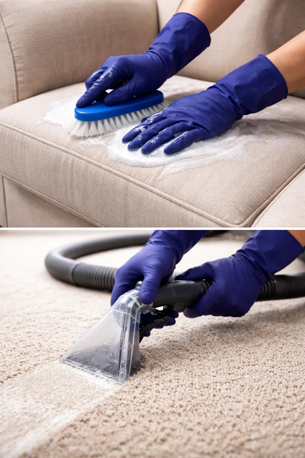 sofa and carpet cleaning at home